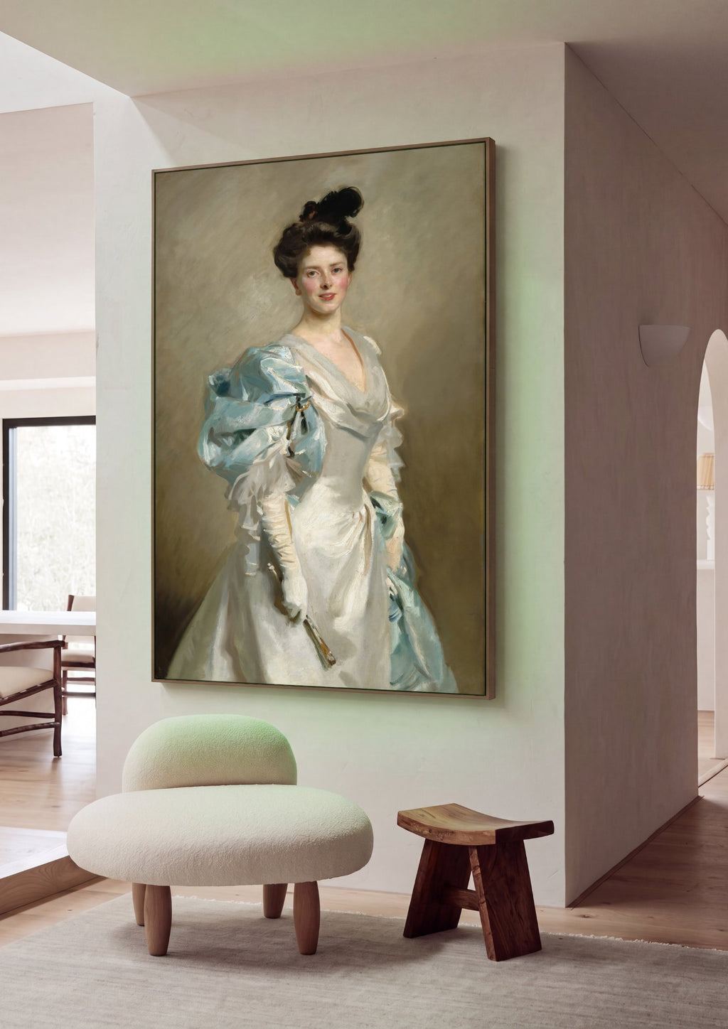 Quadro Decorativo Lady Agnew of Lochnaw - John Singer Sargent em ambiente decorado
