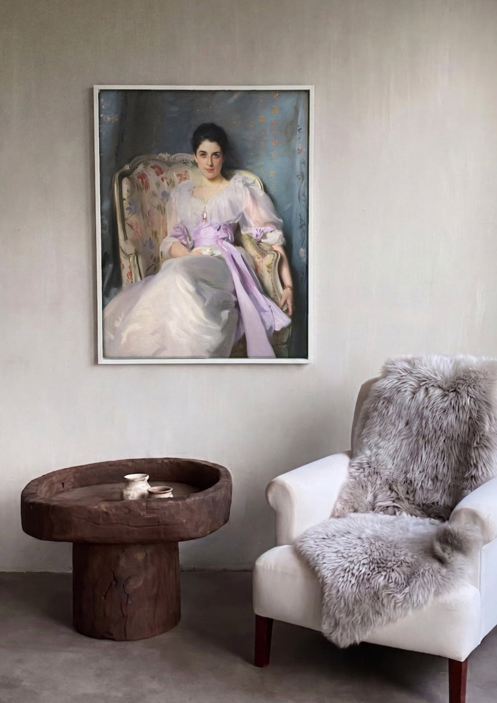 Quadro Decorativo Lady Agnew of Lochnaw - John Singer Sargent em ambiente decorado