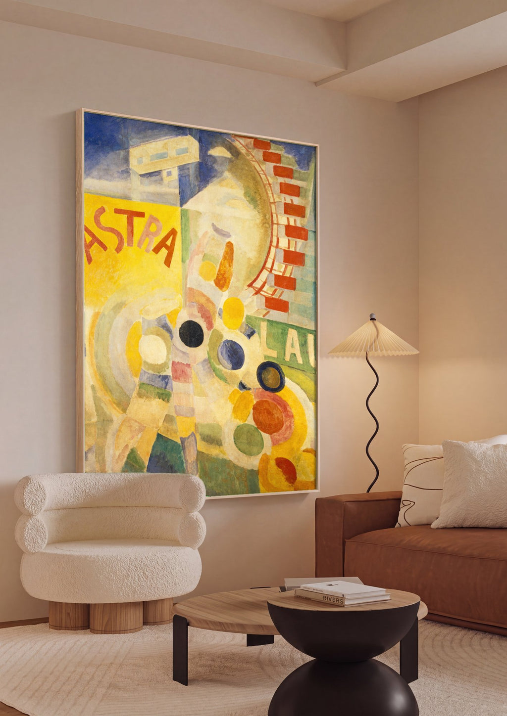 Quadro Decorativo ASTRA - Robert Delaunay em ambiente decorado