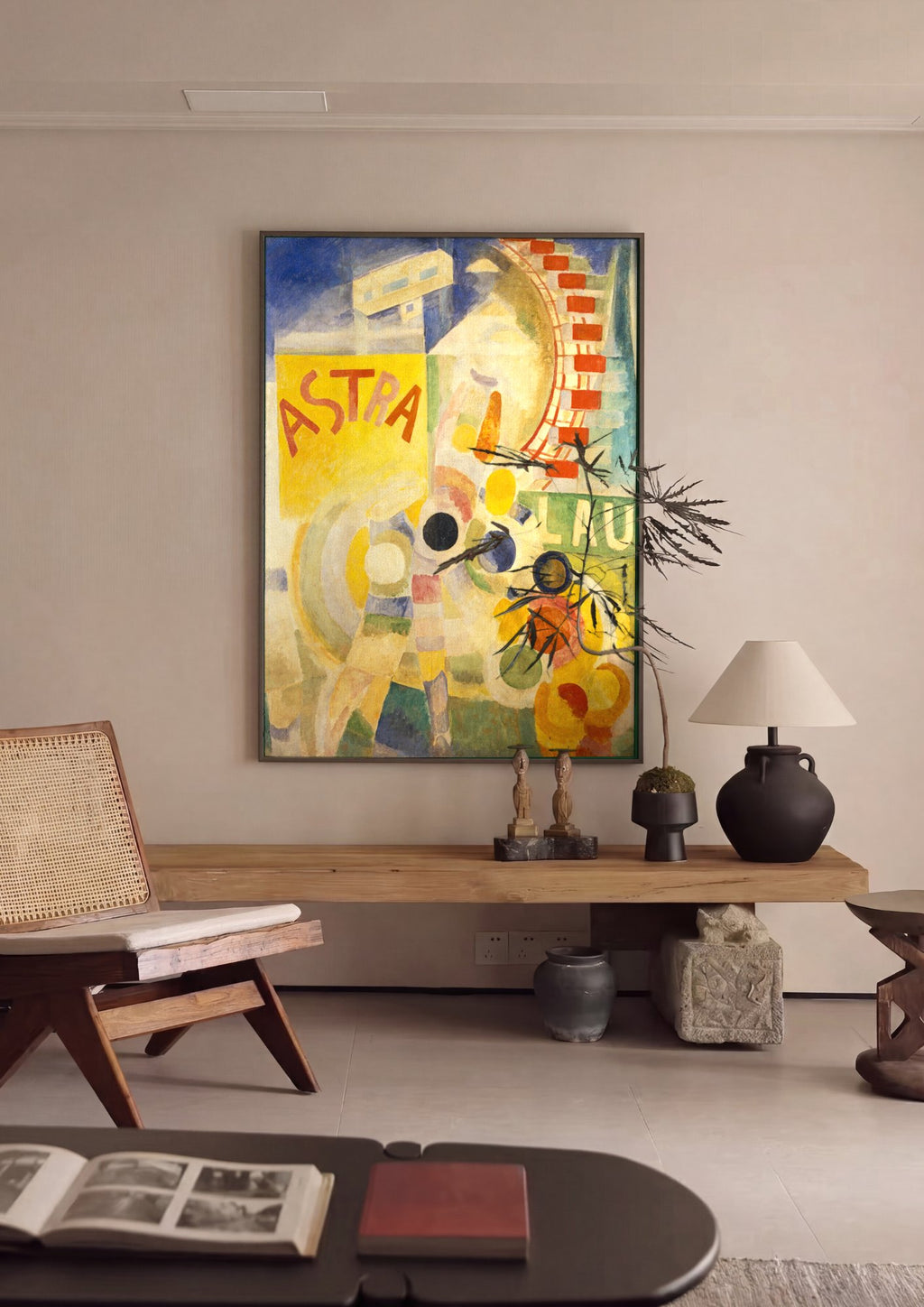 Quadro Decorativo ASTRA - Robert Delaunay em ambiente decorado
