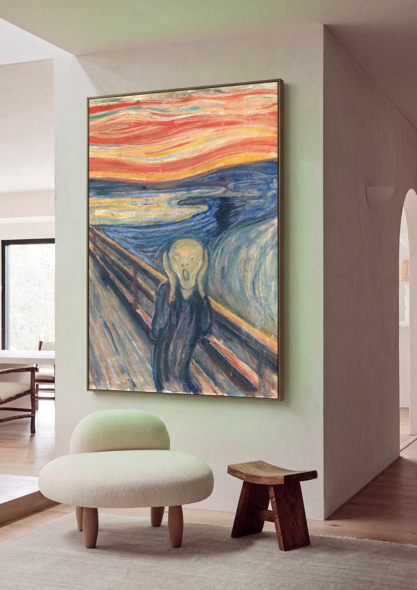 Quadro Decorativo O Grito – Edvard Munch em ambiente decorado