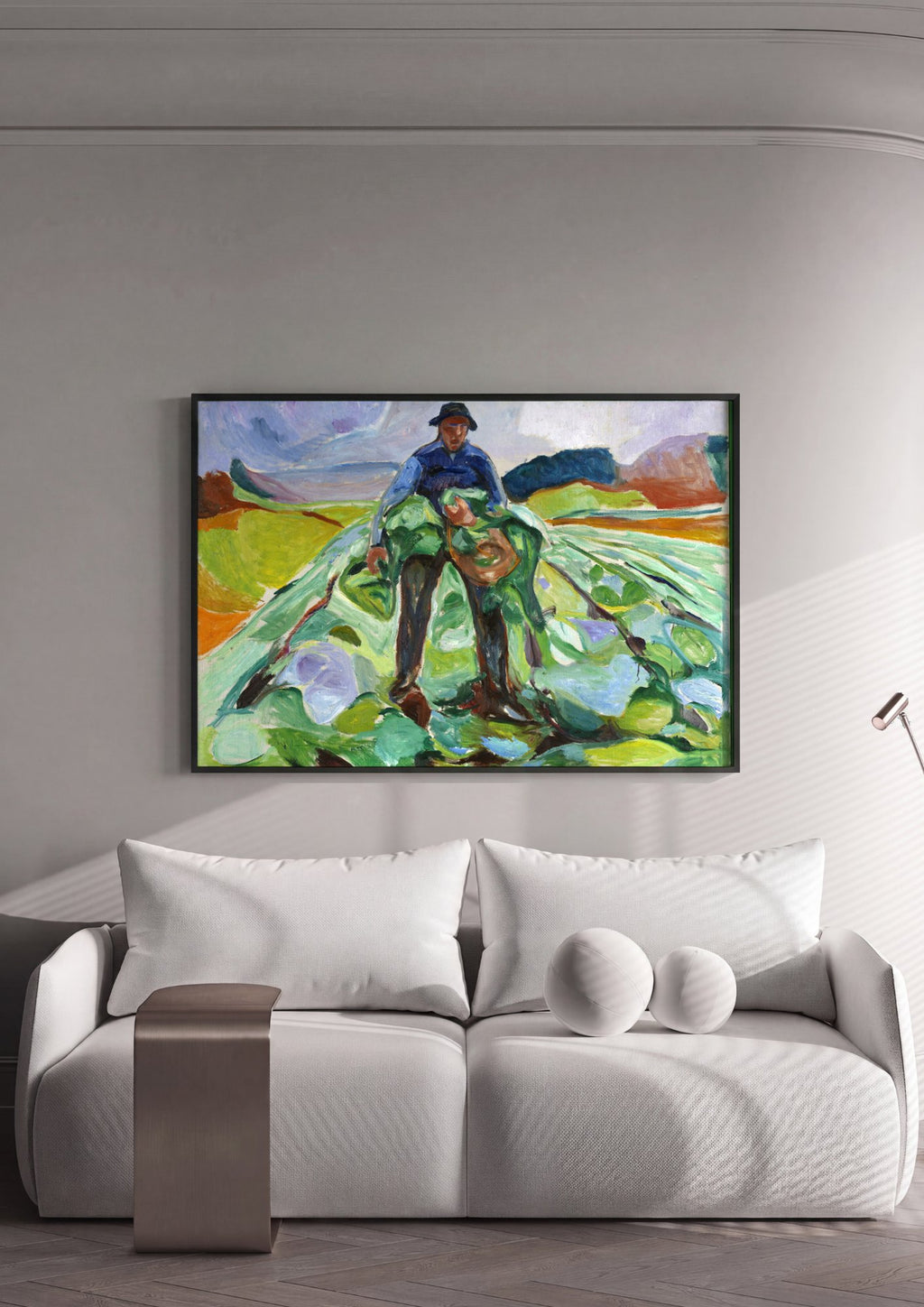 Quadro Decorativo Colheita - Edvard Munch em ambiente decorado