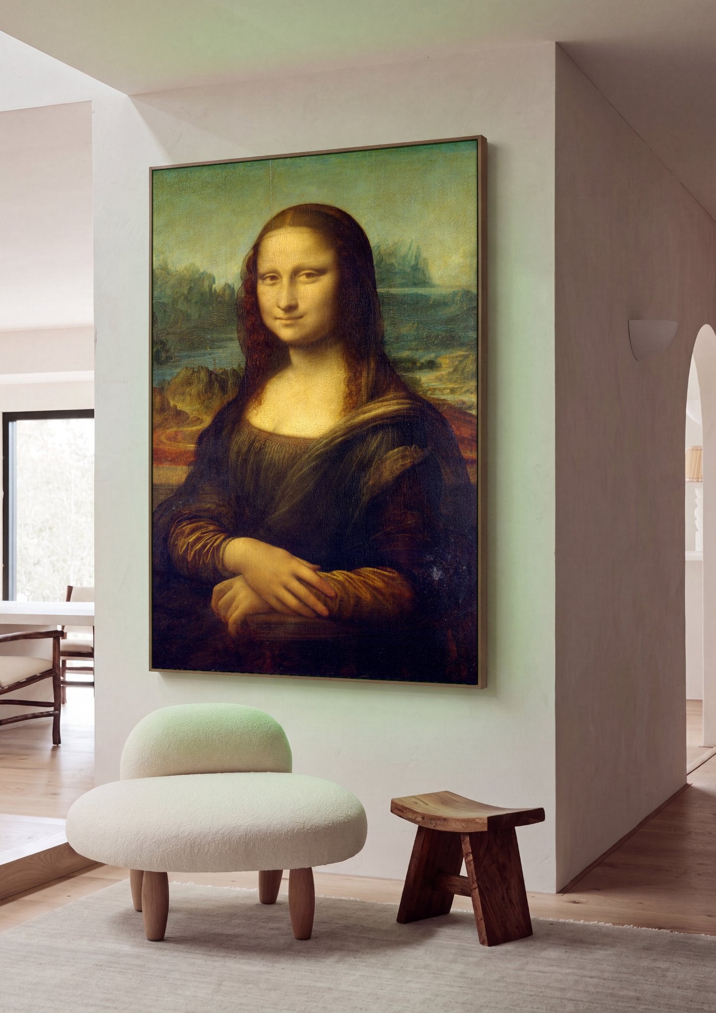 Quadro Decorativo Mona Lisa - Da Vinci em ambiente decorado