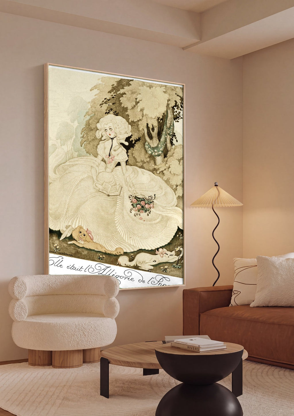 Quadro Decorativo A Alegoria da Inocência - Gerda Wegener em ambiente decorado