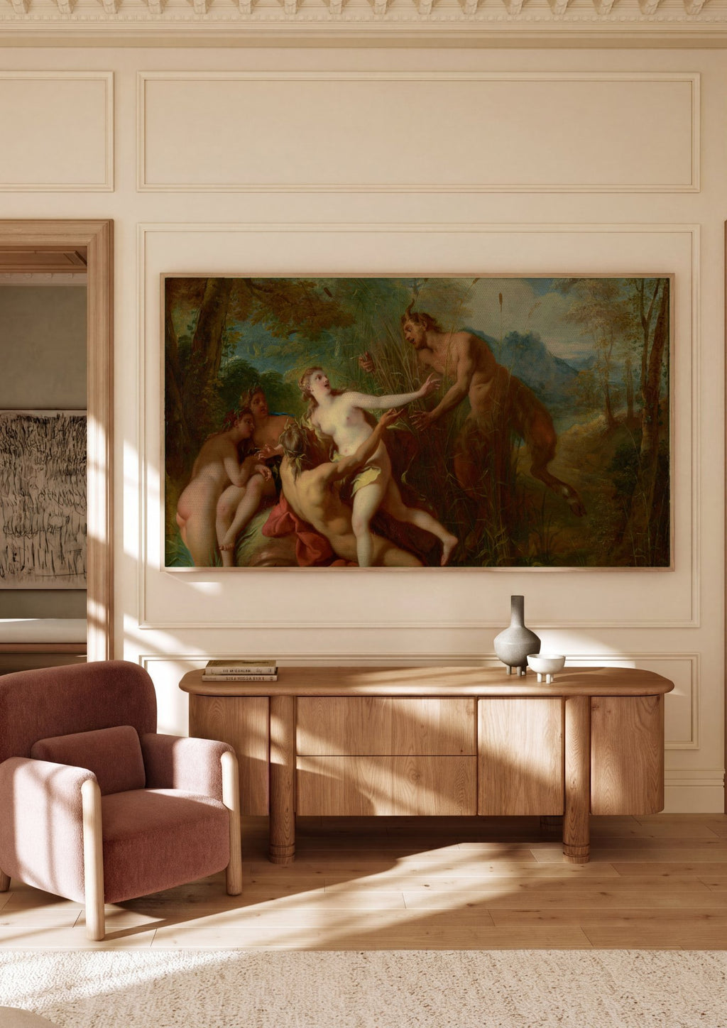 Quadro Decorativo A Surpresa - Jean François de Troy em ambiente decorado