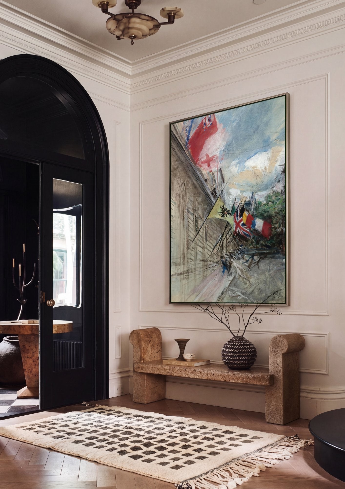 Quadro Decorativo Cenas de Rua com Bandeiras - Boldini em ambiente decorado