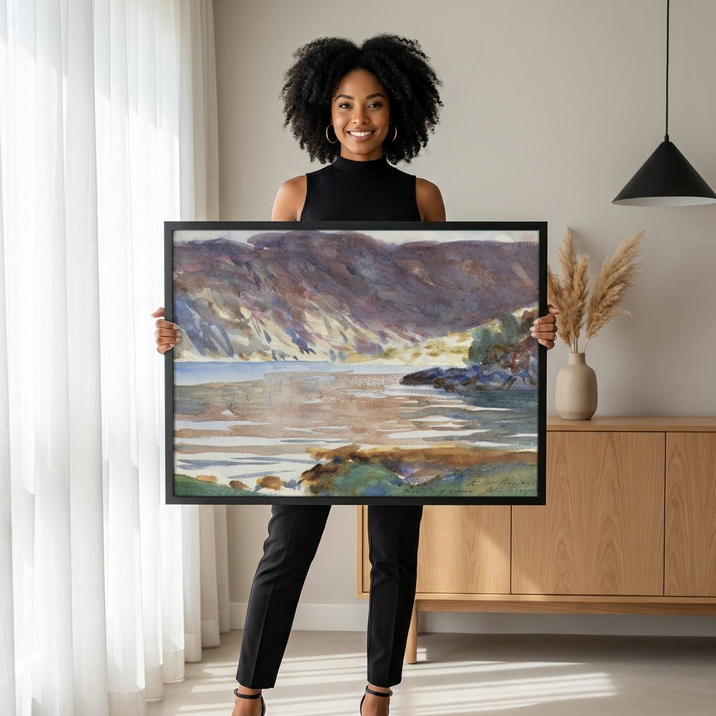 Quadro Decorativo Paisagem Mediterrânea - John Singer Sargent com modelo em ambiente