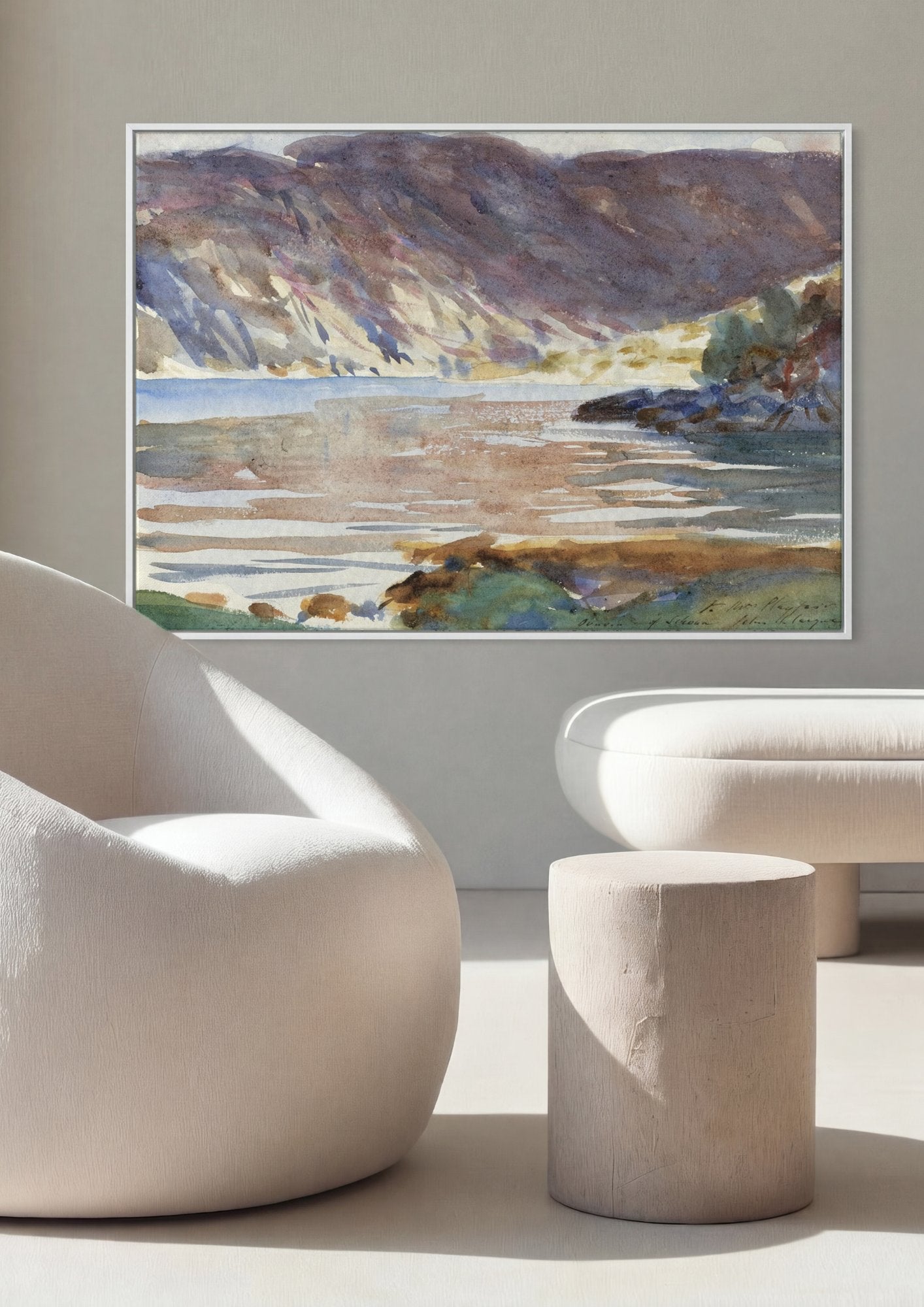 Quadro Decorativo Paisagem Mediterrânea - John Singer Sargent em ambiente decorado