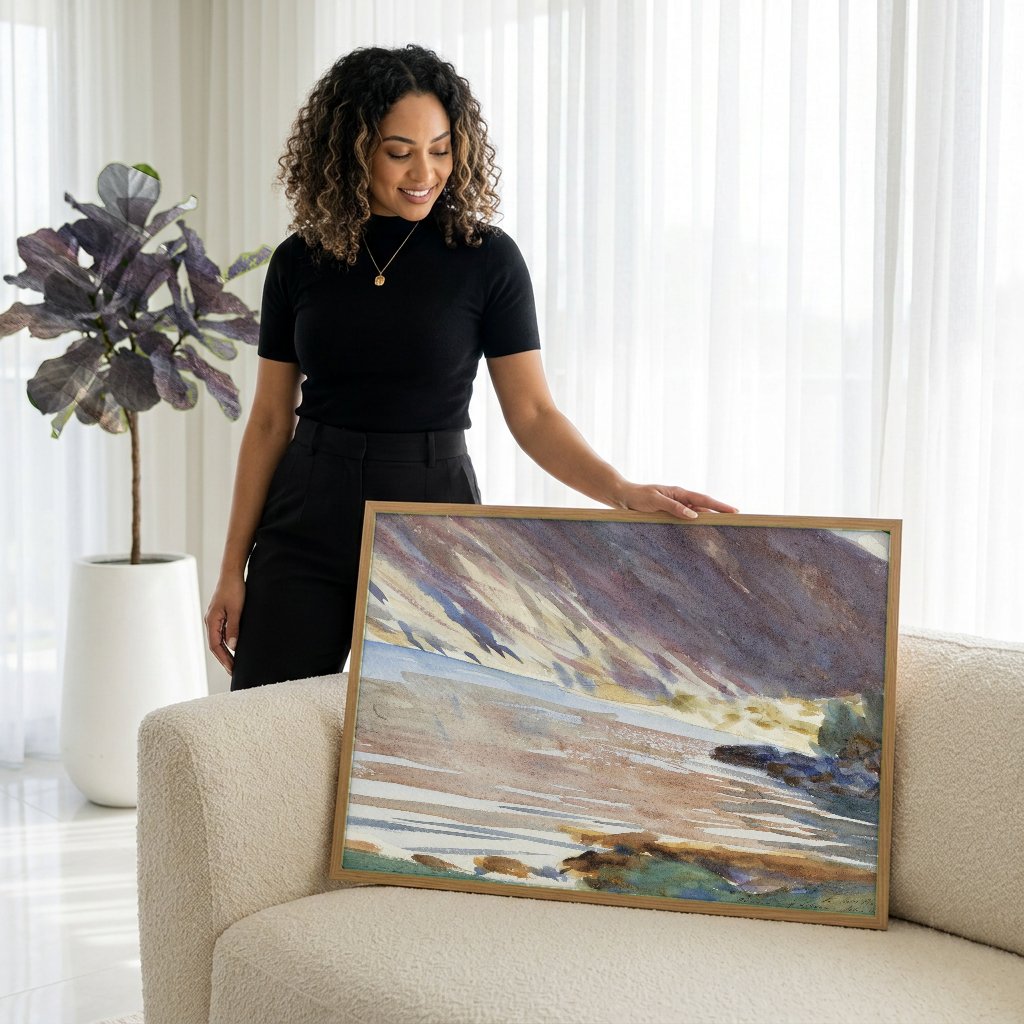 Quadro Decorativo Paisagem Mediterrânea - John Singer Sargent com modelo em ambiente