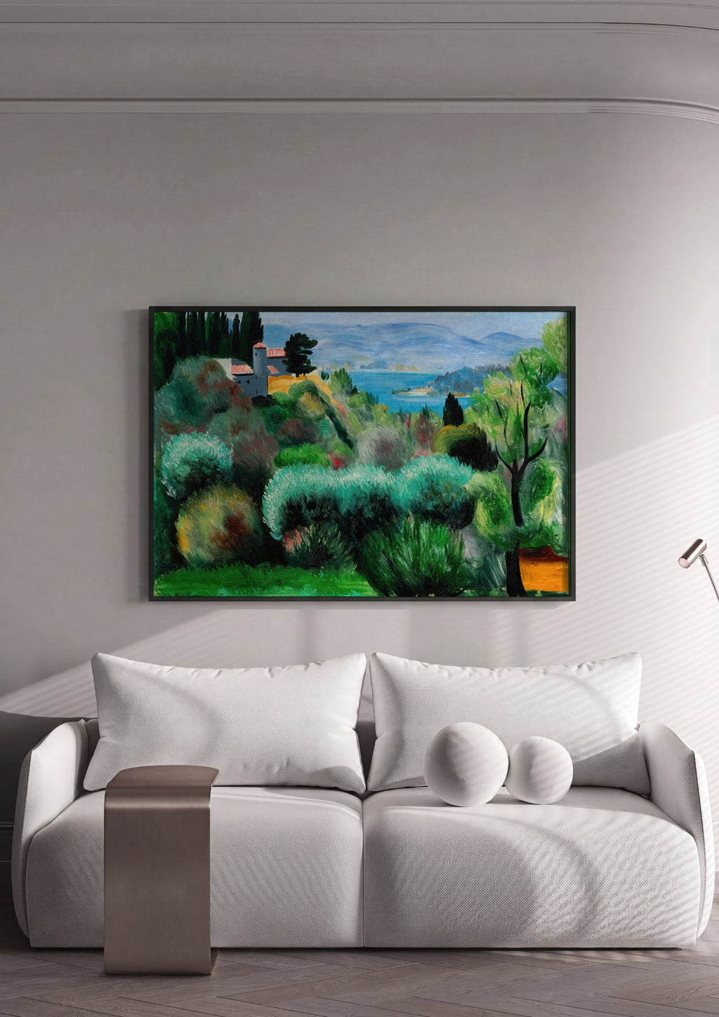 Quadro Decorativo Paisagem Mediterrânea - Moïse Kisling em ambiente decorado