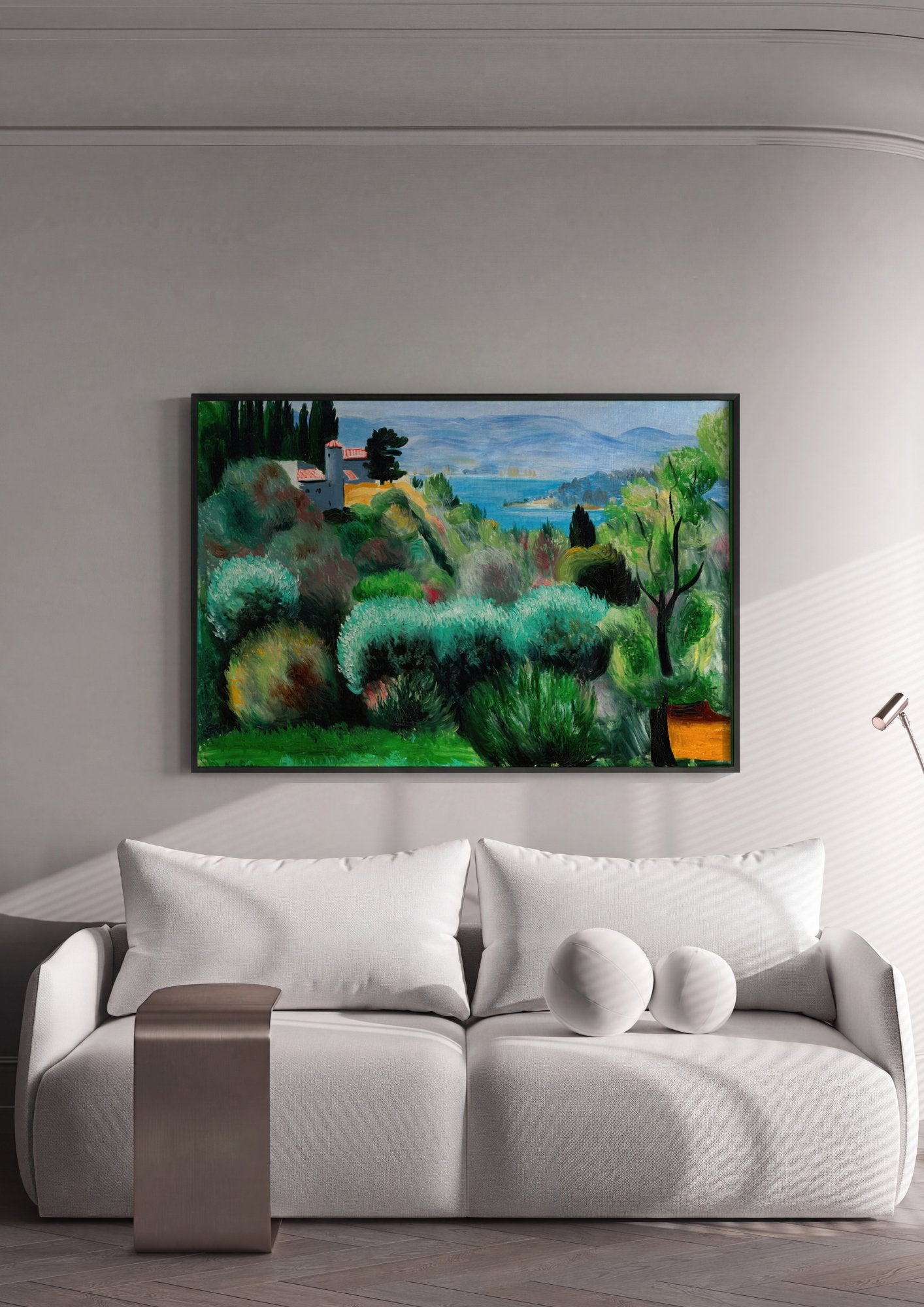 Quadro Decorativo Paisagem Mediterrânea - Moïse Kisling em ambiente decorado