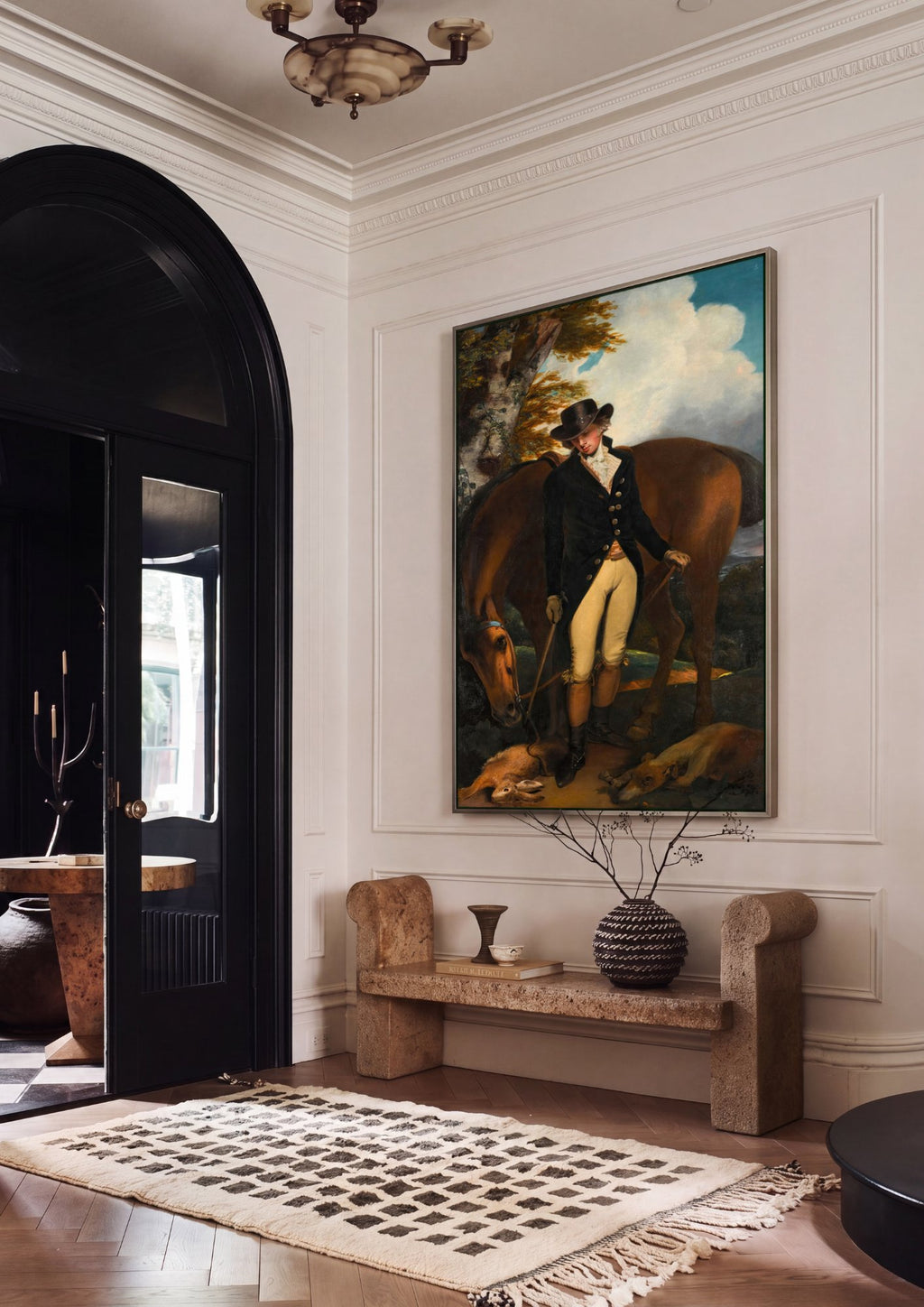 Quadro Decorativo 'A Caça' - John Hoppner em ambiente decorado