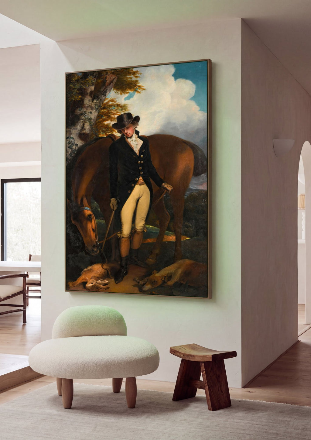 Quadro Decorativo 'A Caça' - John Hoppner em ambiente decorado
