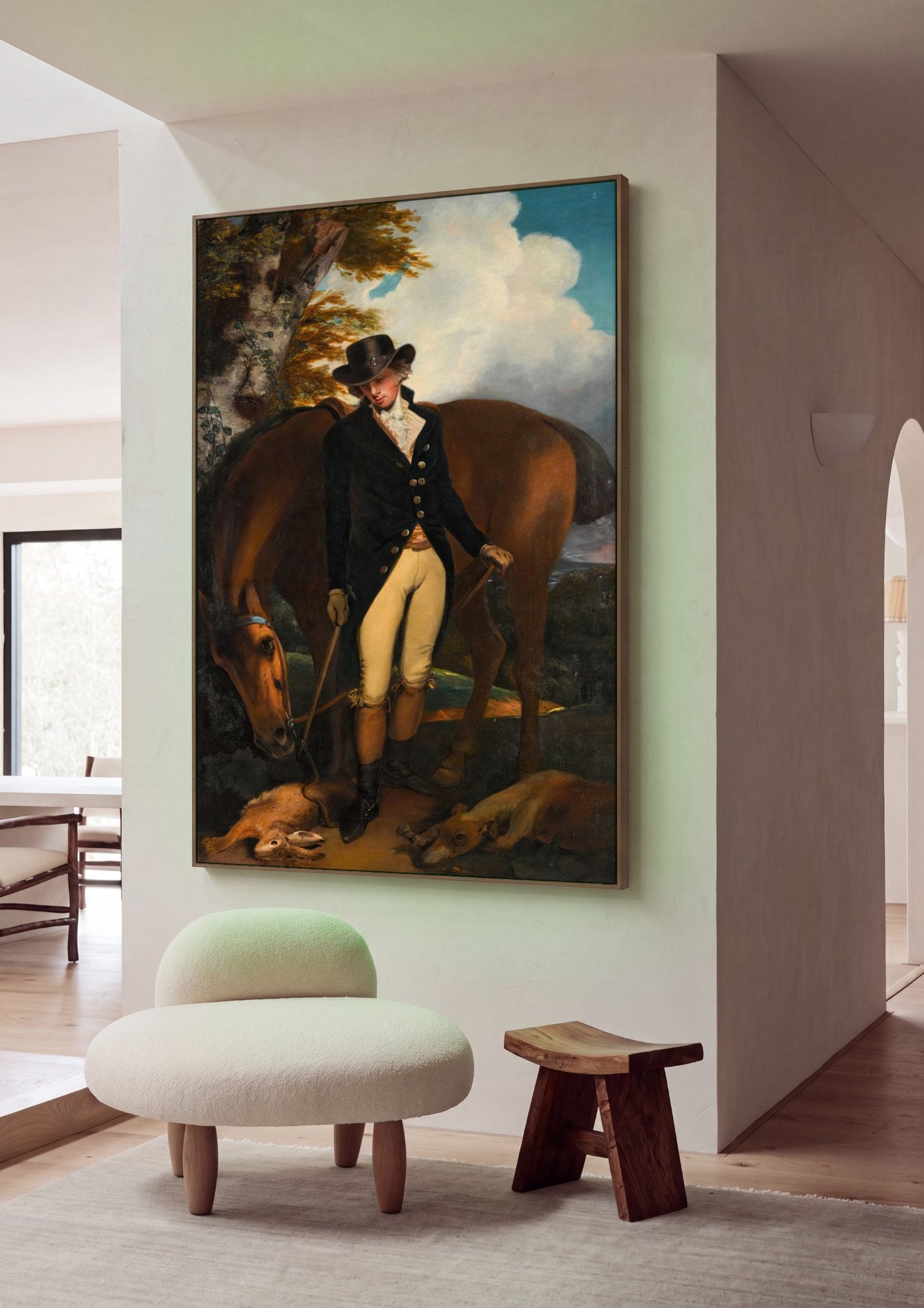 Quadro Decorativo 'A Caça' - John Hoppner em ambiente decorado