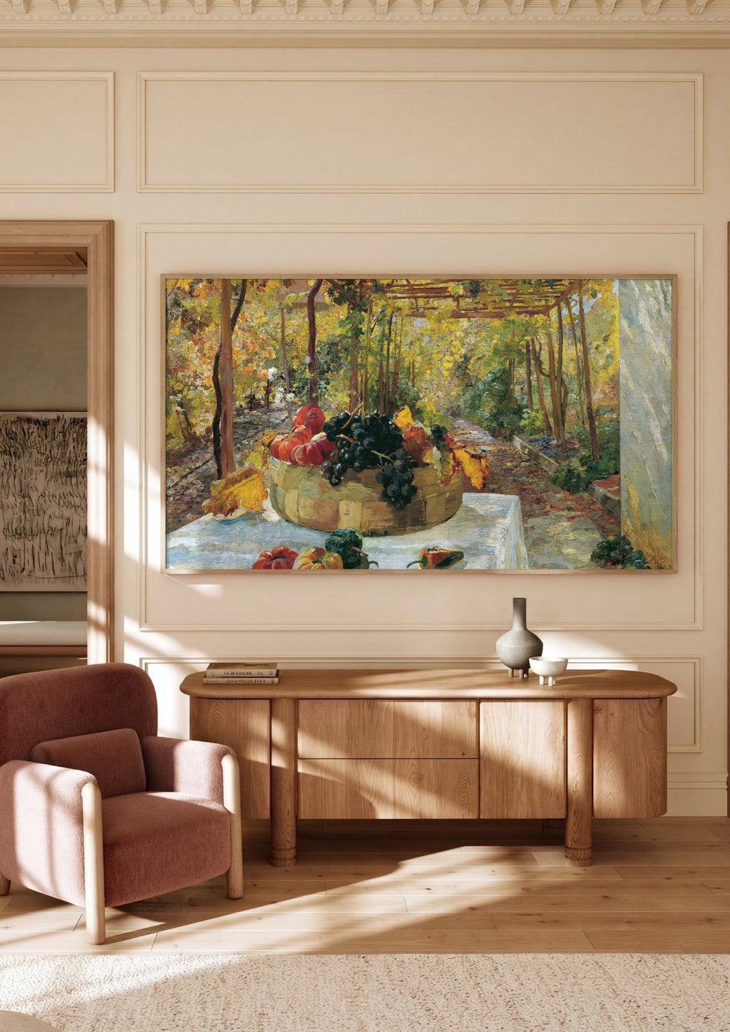 Quadro Decorativo 'A Pérgola' - Marie Egner em ambiente decorado