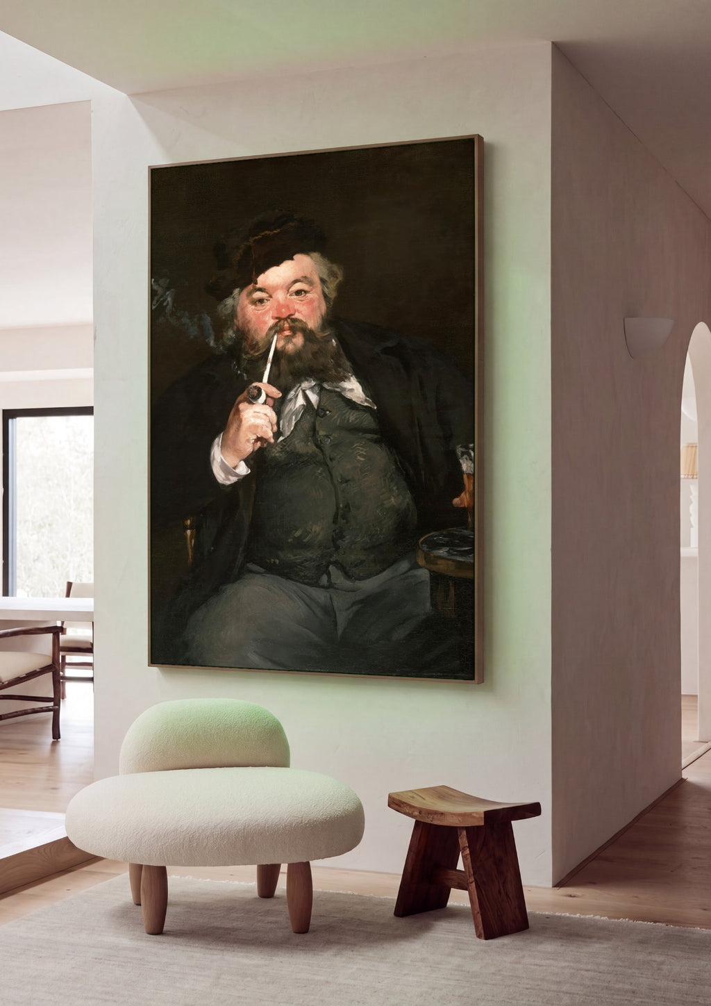 Quadro Decorativo O Bom Bebedor - Manet em ambiente decorado