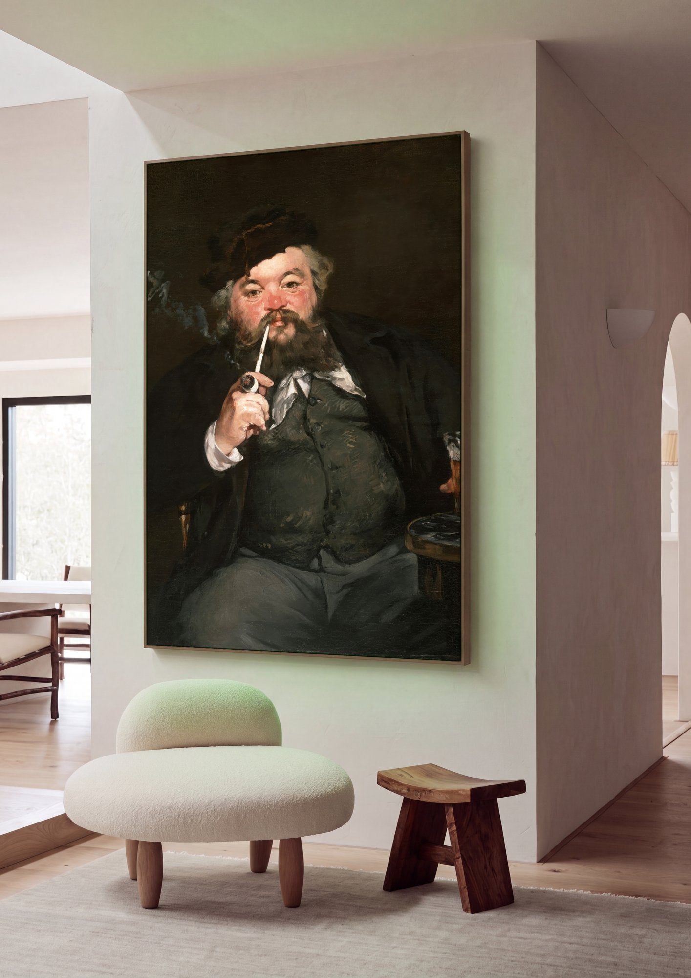 Quadro Decorativo O Bom Bebedor - Manet em ambiente decorado