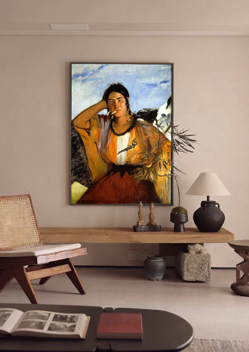 Quadro Decorativo A Cigana – Édouard Manet em ambiente decorado