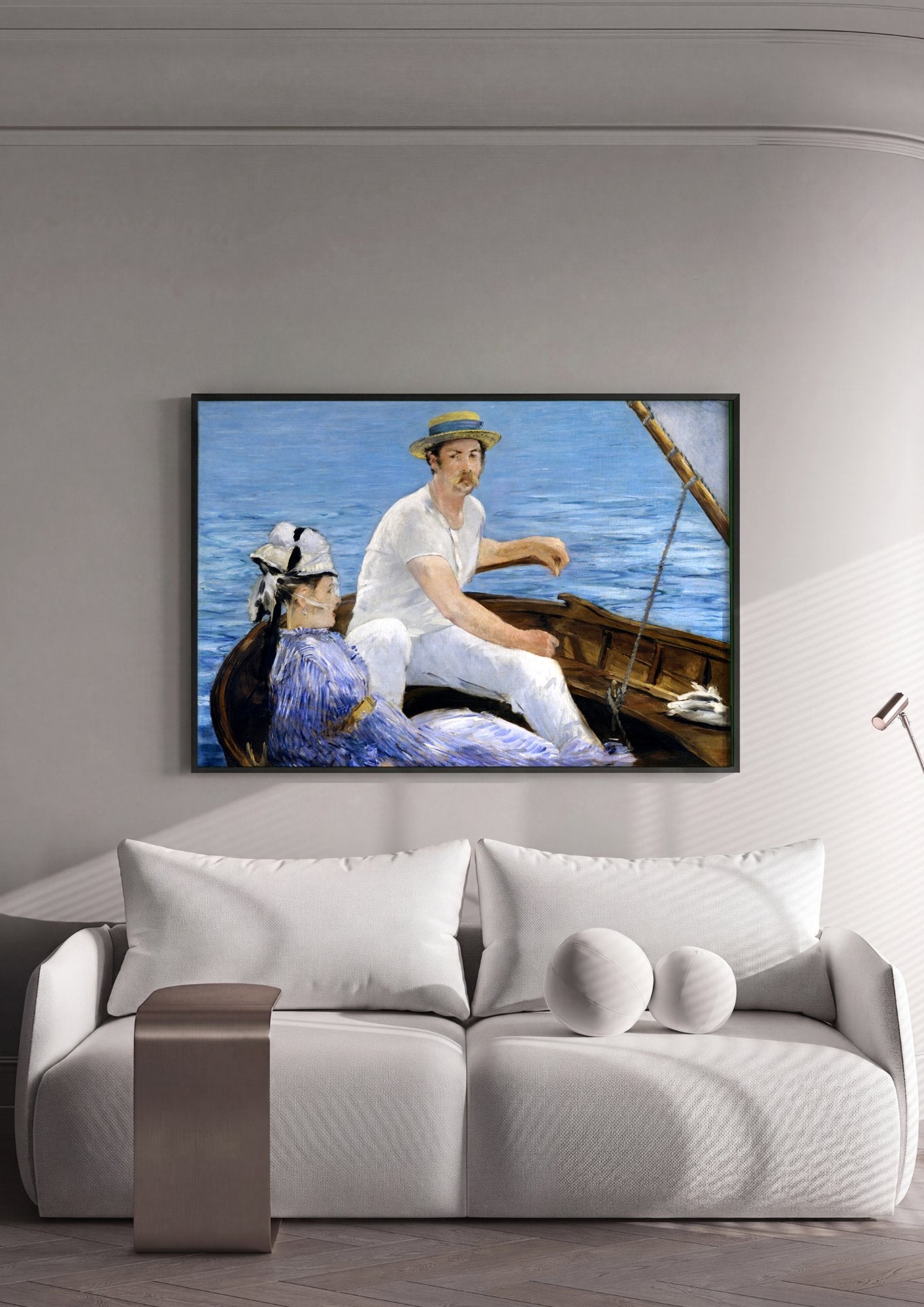 Quadro Decorativo 'O Barco' - Edouard Manet em ambiente decorado