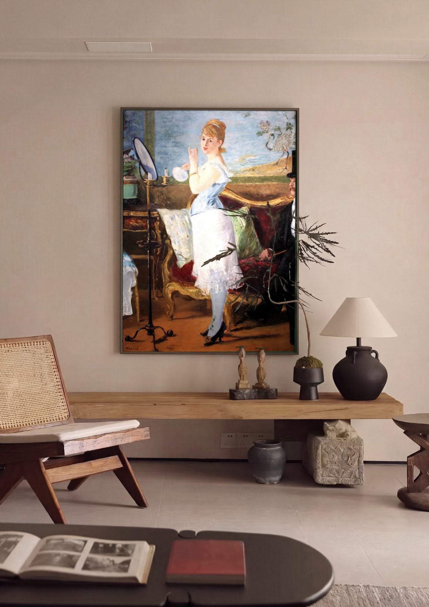 Quadro Decorativo Nana - Edouard Manet em ambiente decorado