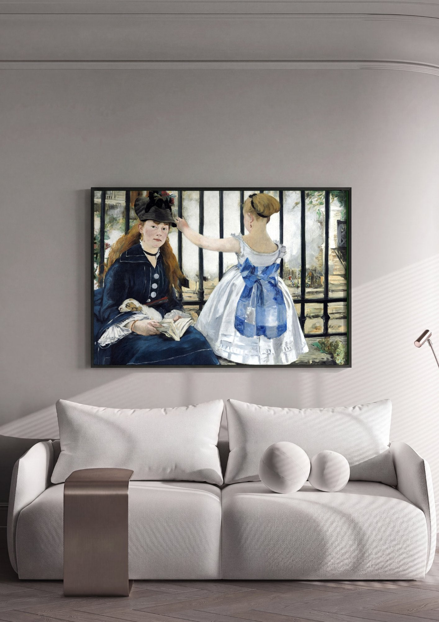 Quadro Decorativo A Ferrovia - Manet em ambiente decorado