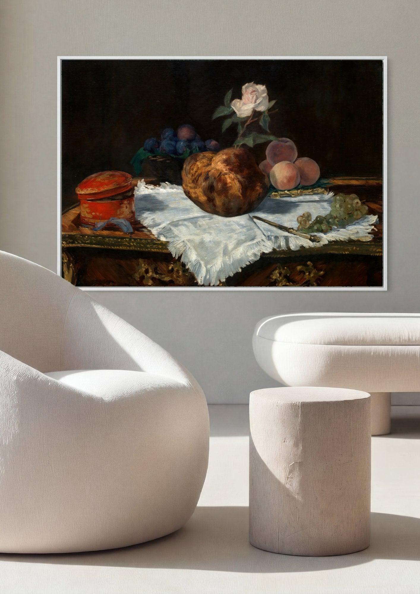 Quadro Decorativo Natureza-Morta - Manet em ambiente decorado