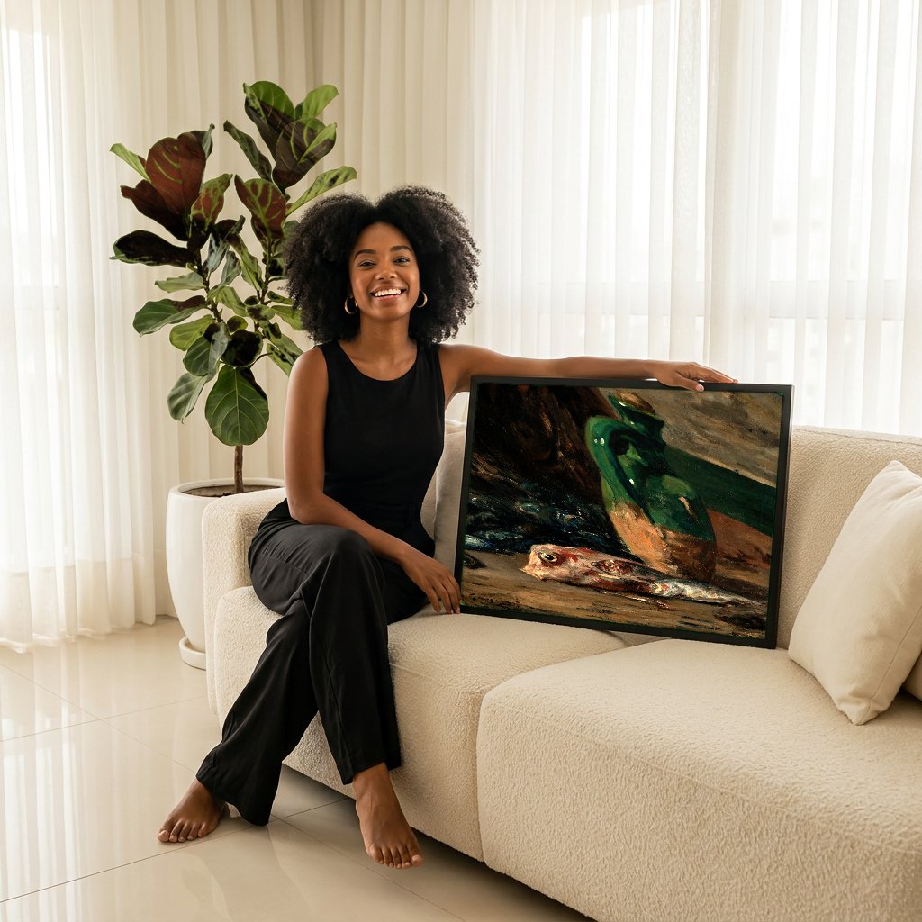 Quadro Decorativo Natureza-Morta Marinha - Paul Gauguin com modelo em ambiente