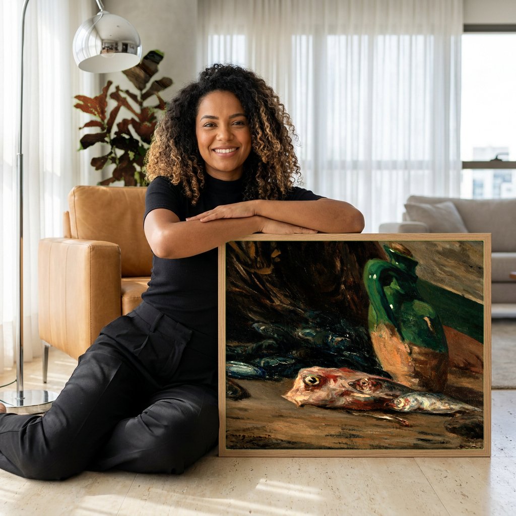 Quadro Decorativo Natureza-Morta Marinha - Paul Gauguin com modelo em ambiente