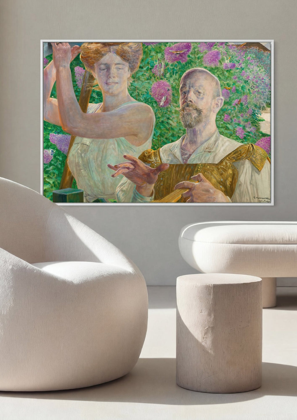 Quadro Decorativo A Minha Alma Estranha - Jacek Malczewski em ambiente decorado