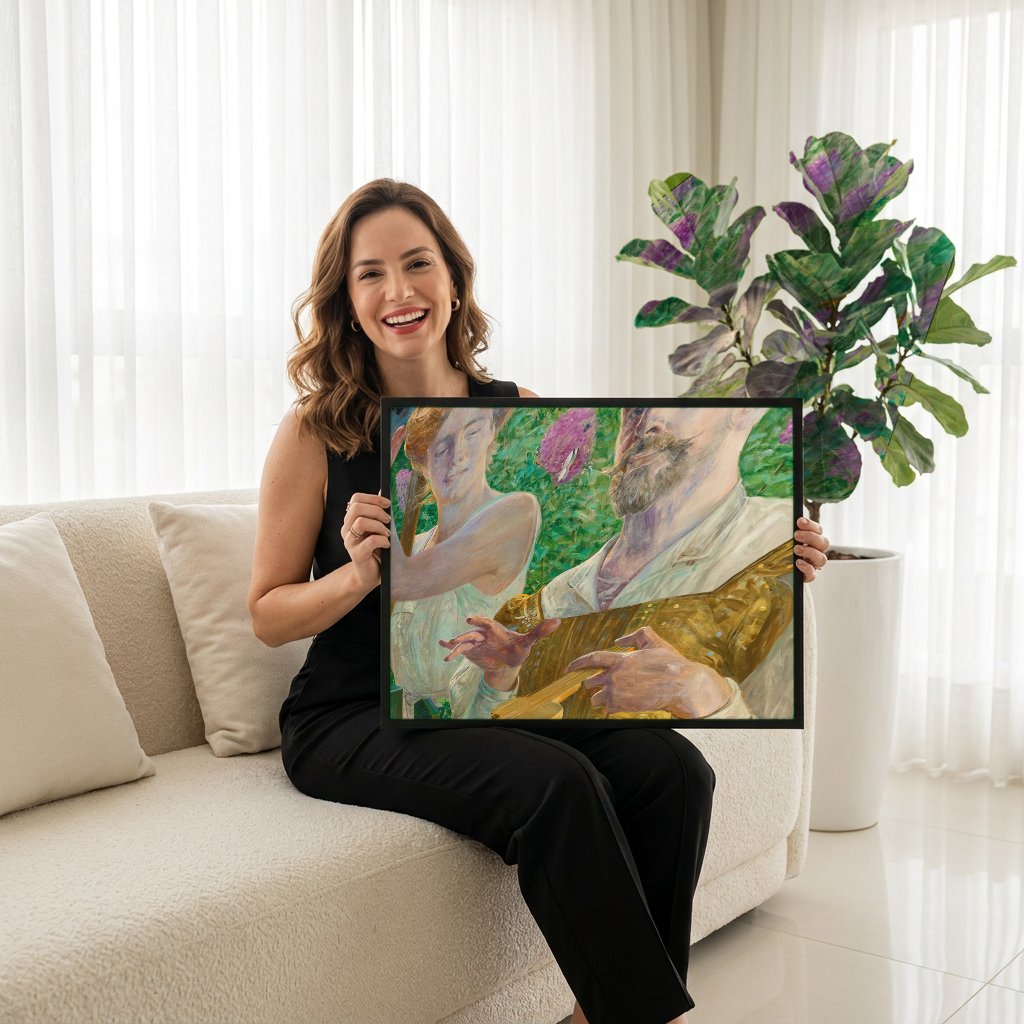 Quadro Decorativo A Minha Alma Estranha - Jacek Malczewski com modelo em ambiente