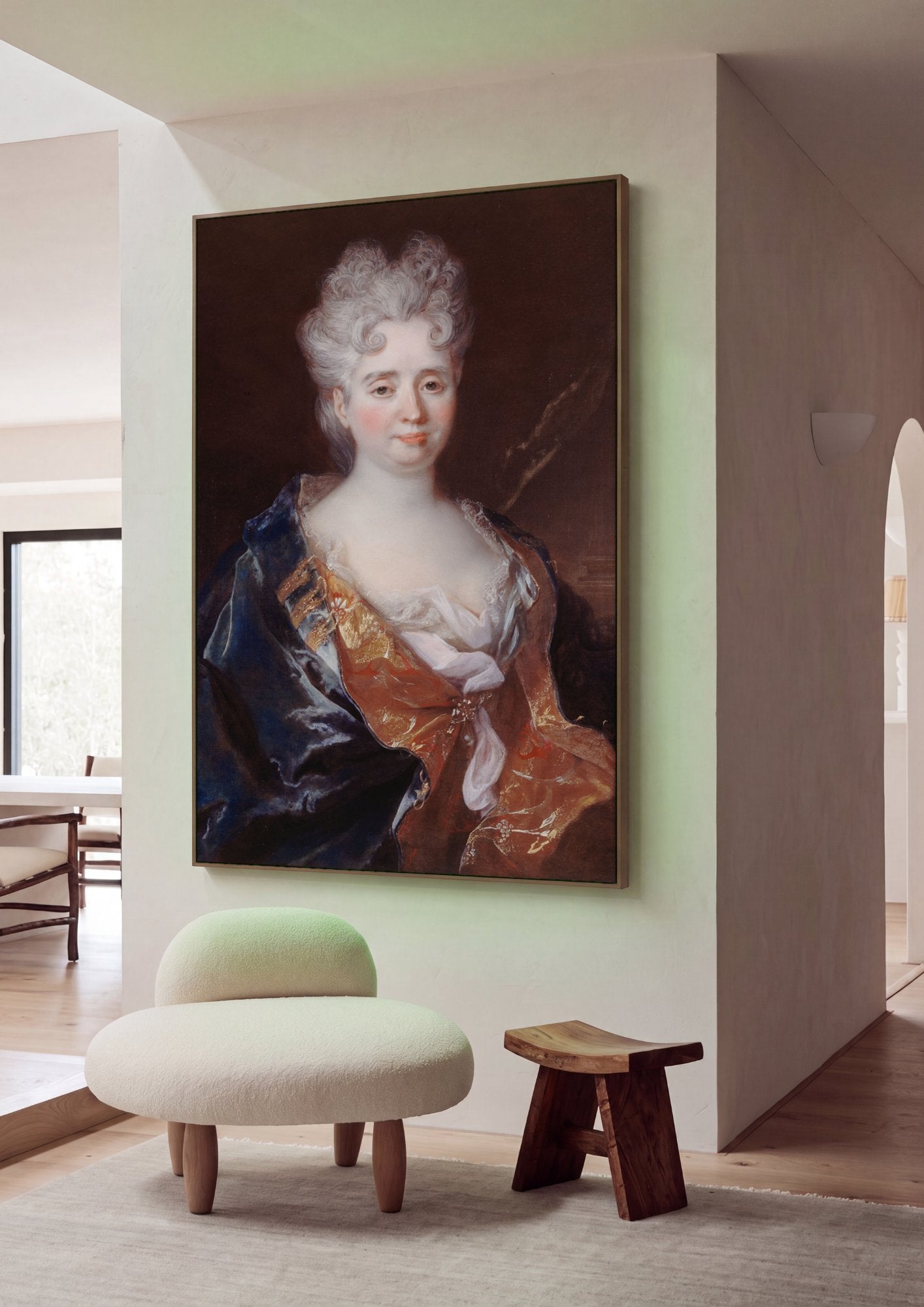 Quadro Decorativo Retrato de Senhora – Nicolas de Largillière em ambiente decorado