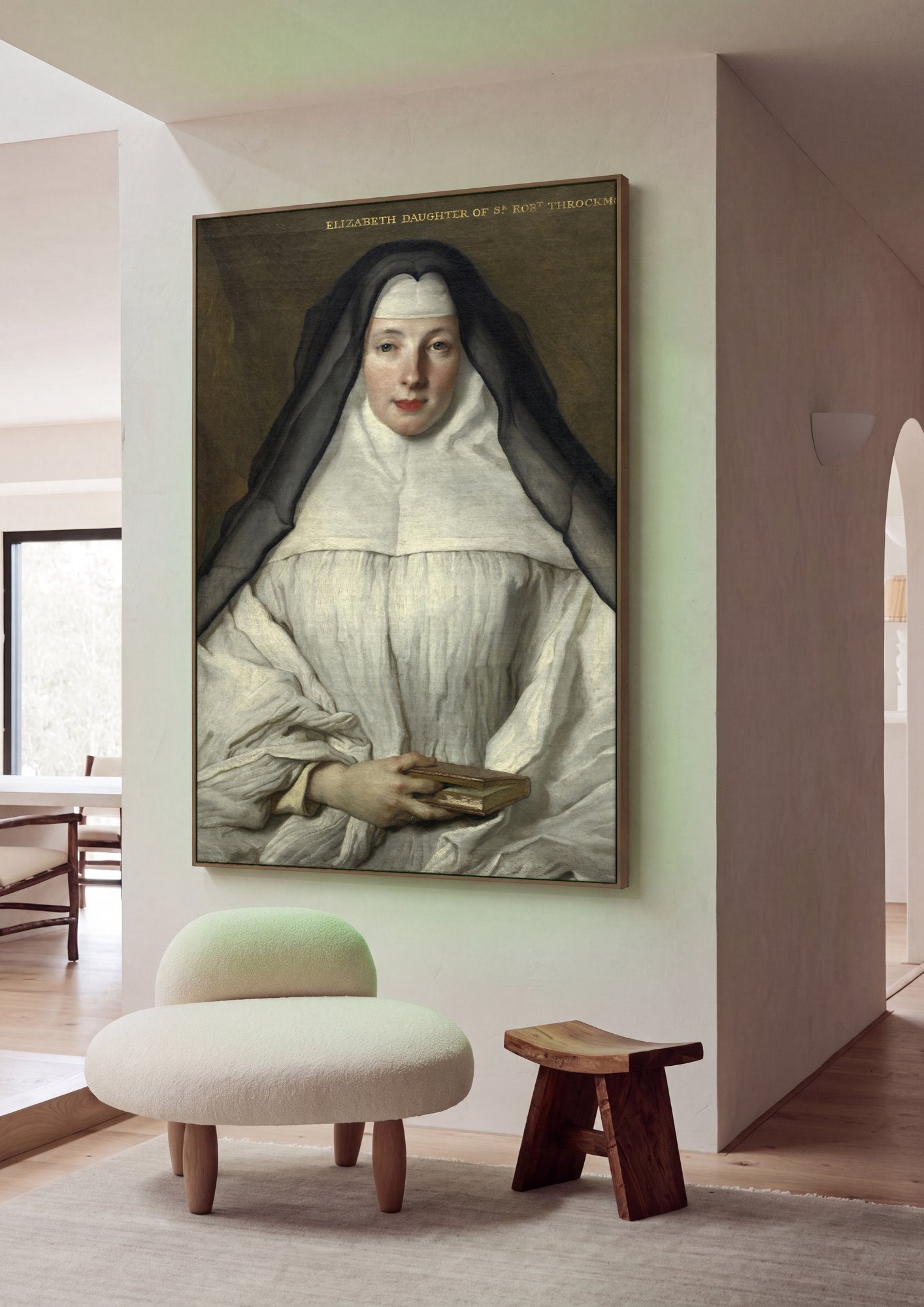 Quadro Decorativo Retrato de Senhora - Nicolas de Largillière em ambiente decorado