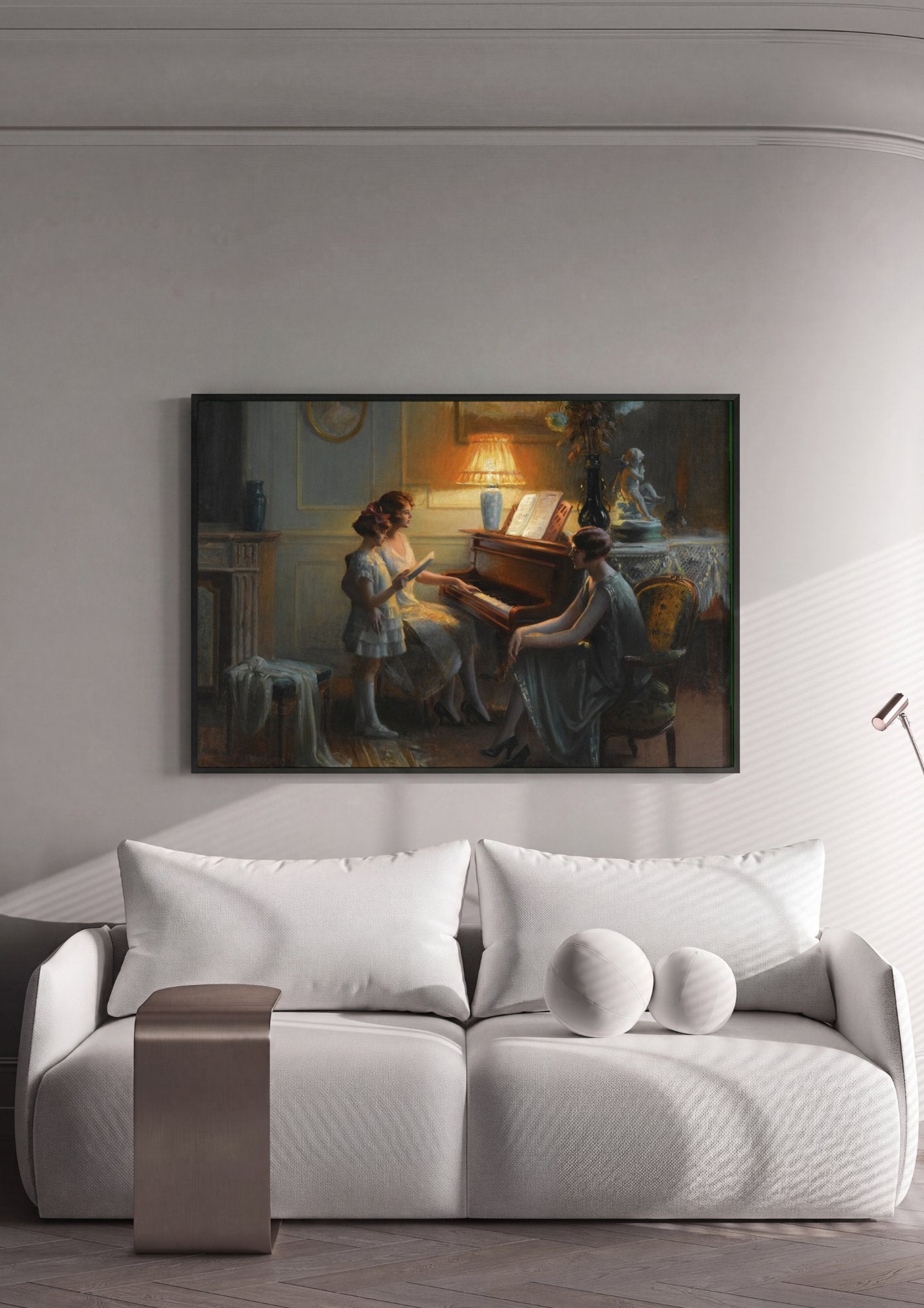 Quadro Decorativo A Seresta - Delphin Enjolras em ambiente decorado
