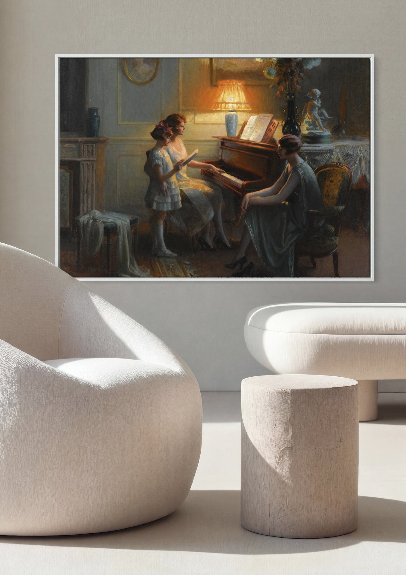 Quadro Decorativo A Seresta - Delphin Enjolras em ambiente decorado