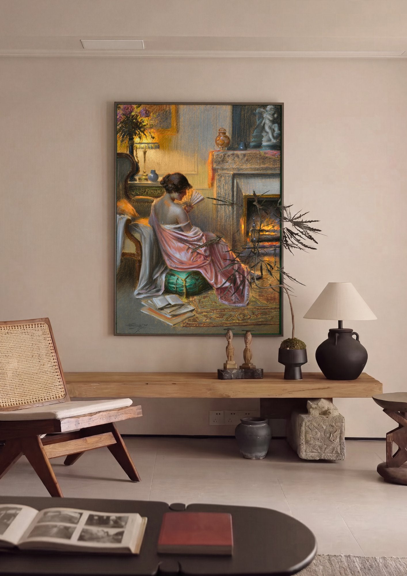 Quadro Decorativo A Leitura - Delphin Enjolras em ambiente decorado