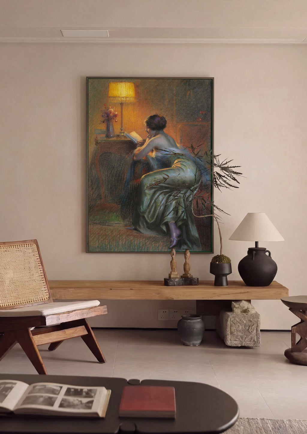 Quadro Decorativo A Leitora - Delphin Enjolras em ambiente decorado