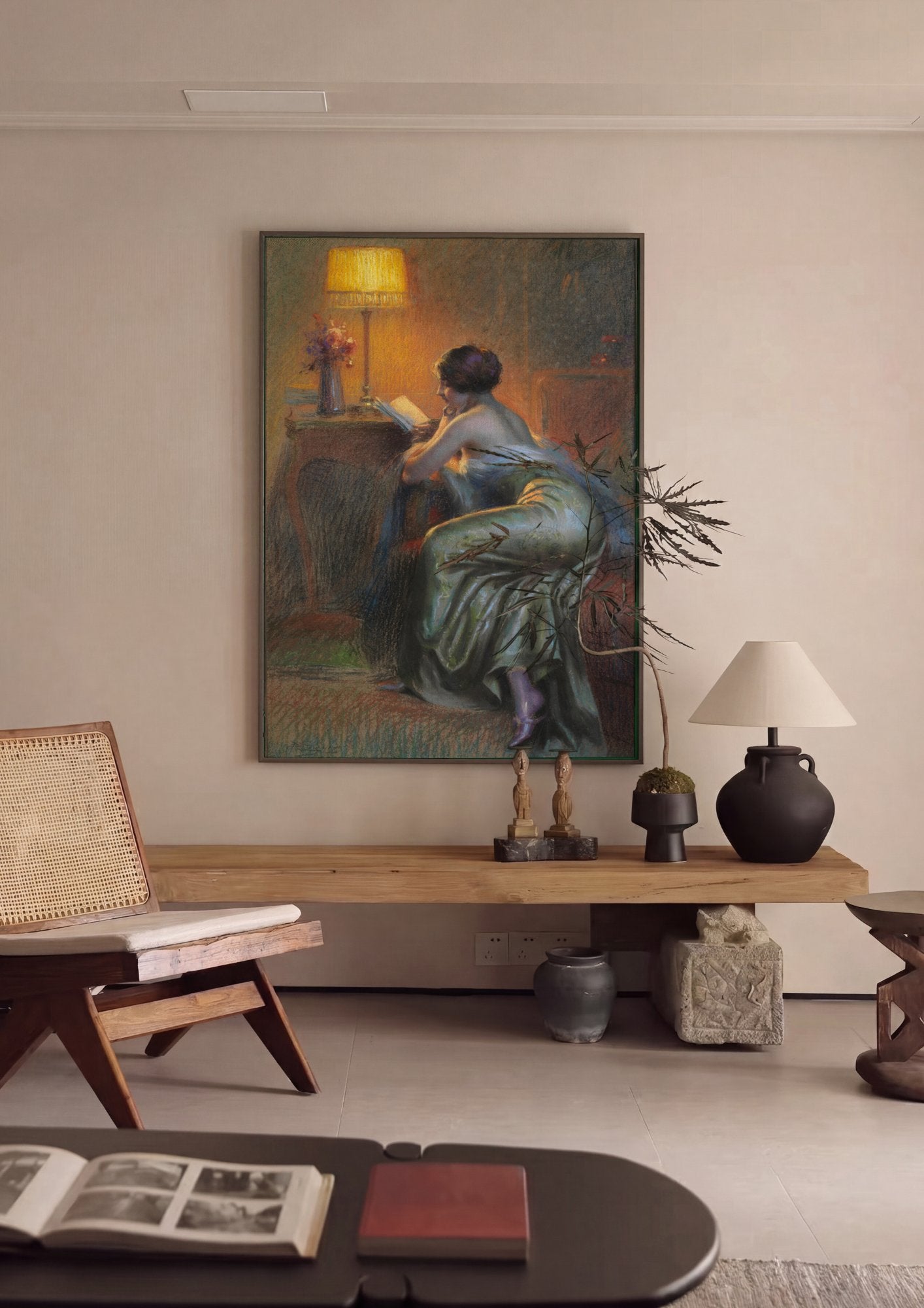 Quadro Decorativo A Leitora - Delphin Enjolras em ambiente decorado