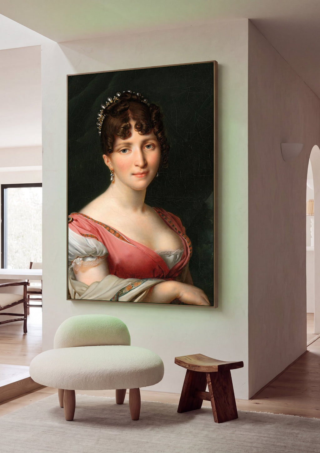 Quadro Decorativo Retrato de Mulher - Anne-Louis Girodet em ambiente decorado