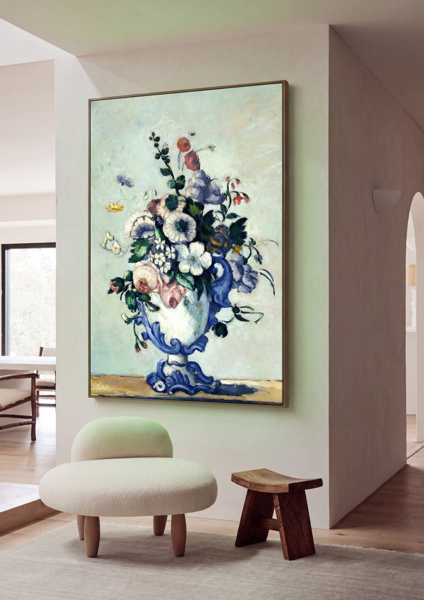 Quadro Decorativo Vaso de Flores - Cézanne em ambiente decorado