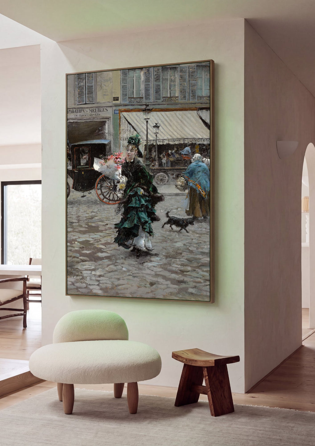 Quadro Decorativo A Parisiense - Giovanni Boldini em ambiente decorado