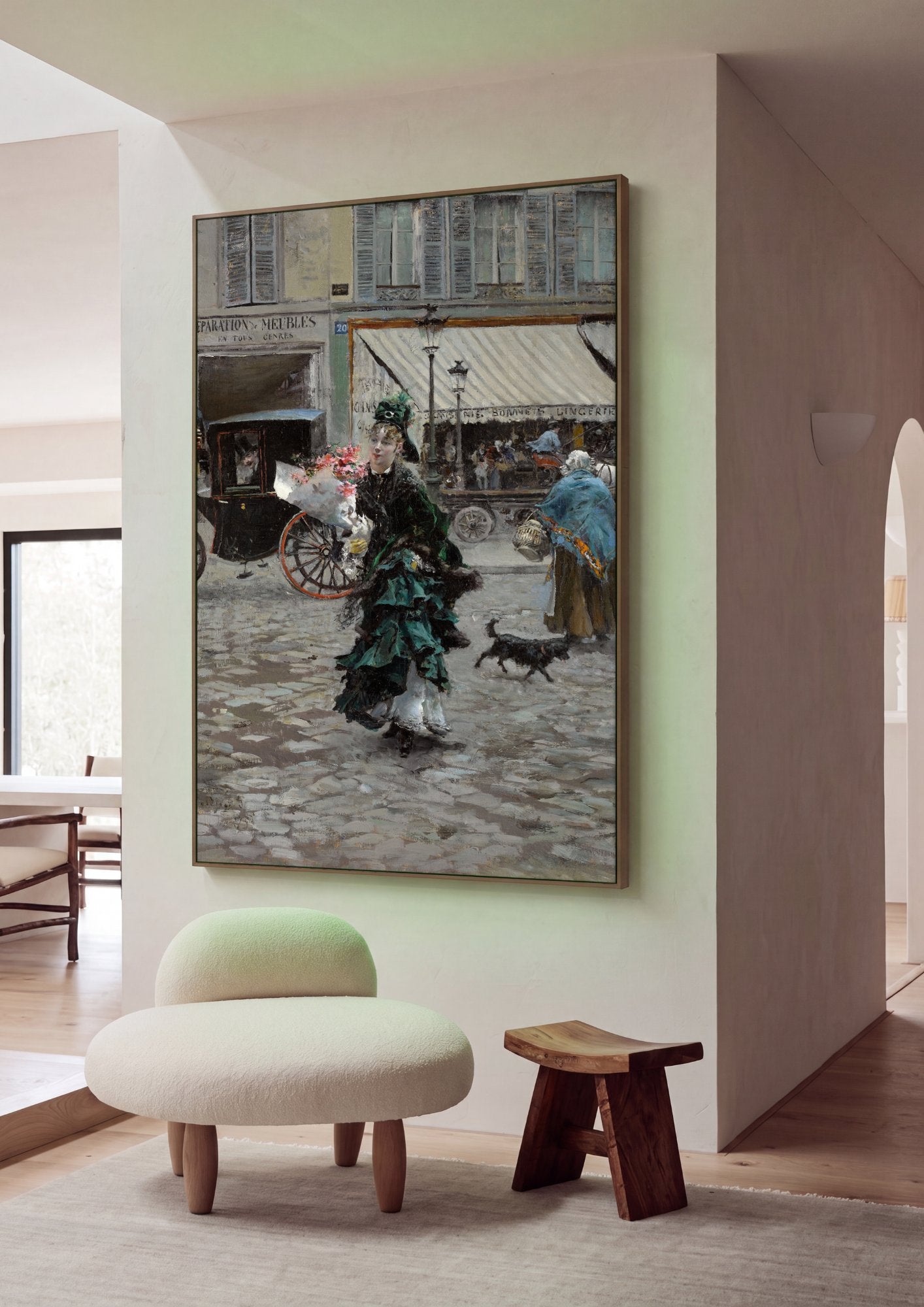 Quadro Decorativo A Parisiense - Giovanni Boldini em ambiente decorado