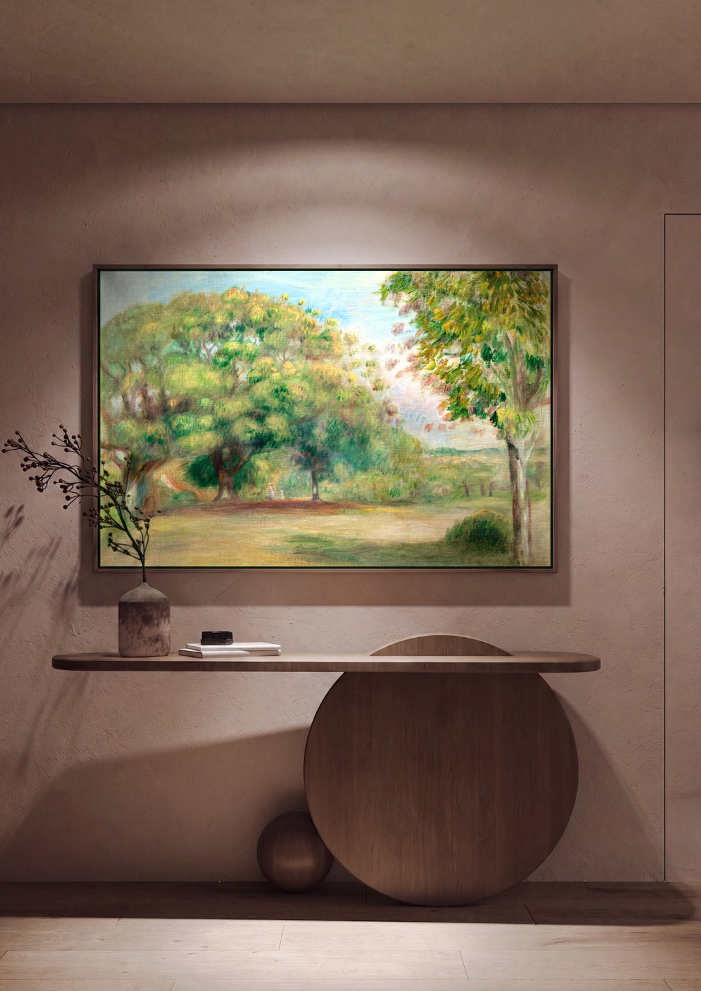 Quadro Decorativo Campo Arborizado - Renoir em ambiente decorado