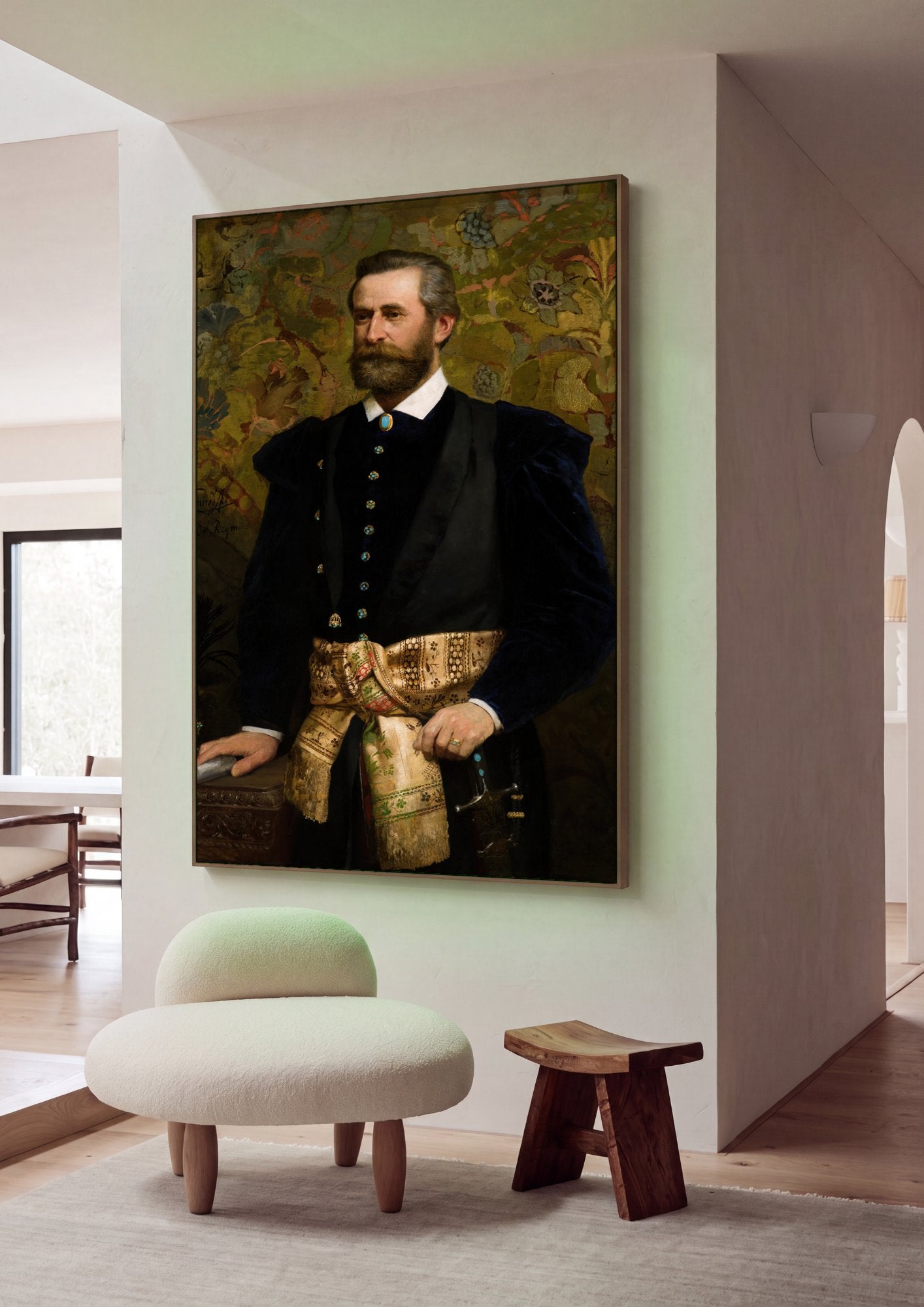 Quadro Decorativo Retrato de Homem - Henryk Siemiradzki em ambiente decorado