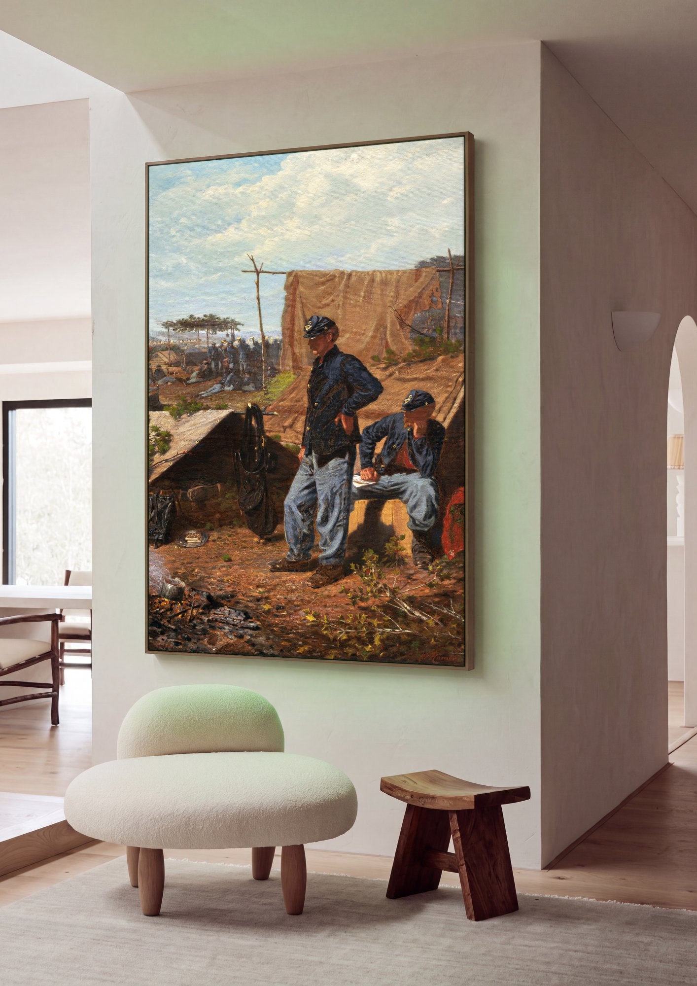 Quadro Decorativo Campo de Batalha - Winslow Homer em ambiente decorado
