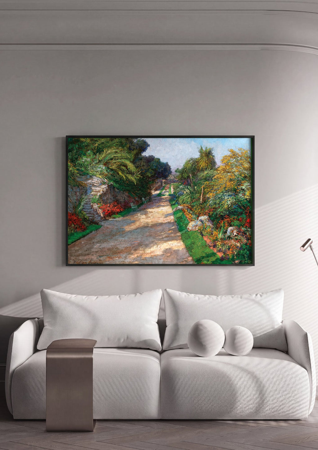 Quadro Decorativo Caminho de Jardim Ensolarado - Olga Wisinger-Florian em ambiente decorado