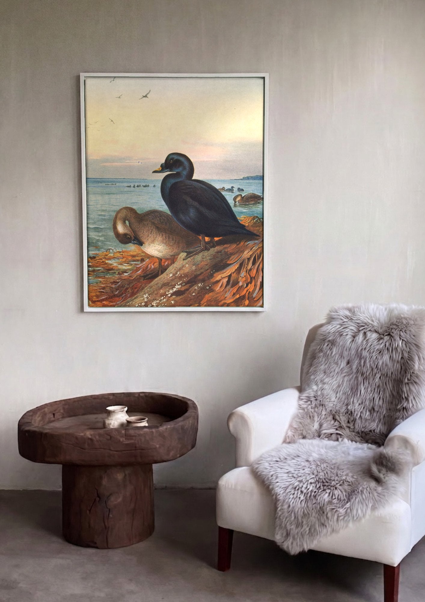 Quadro Decorativo Patos-Marinhos ao Entardecer - Thorburn em ambiente decorado