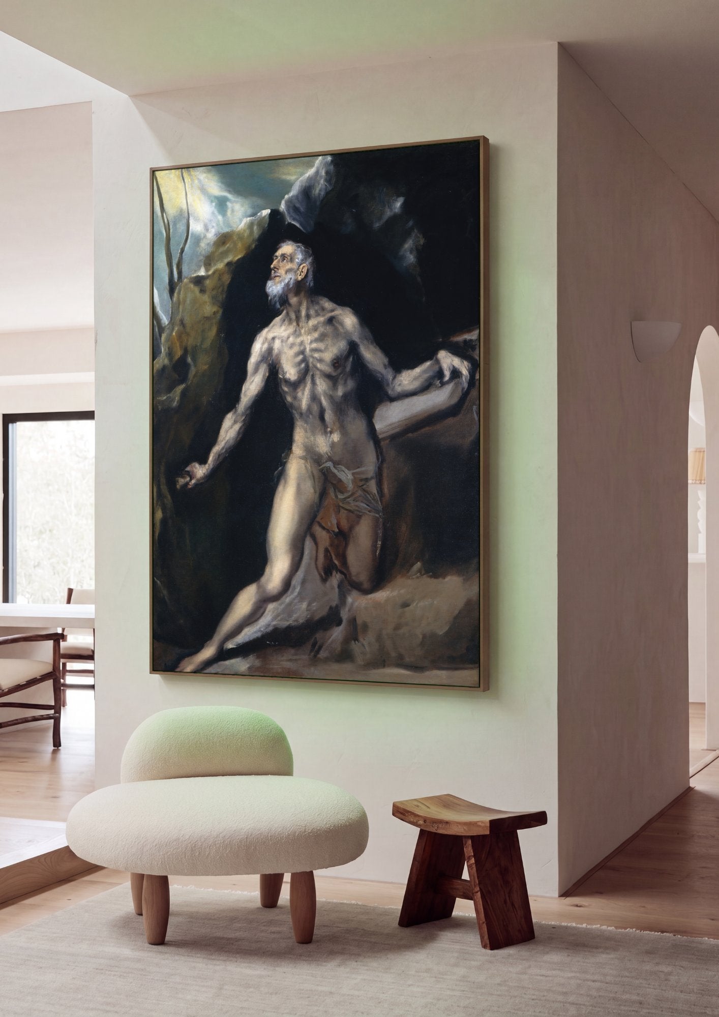 Quadro Decorativo São Jerônimo Penitente - El Greco em ambiente decorado
