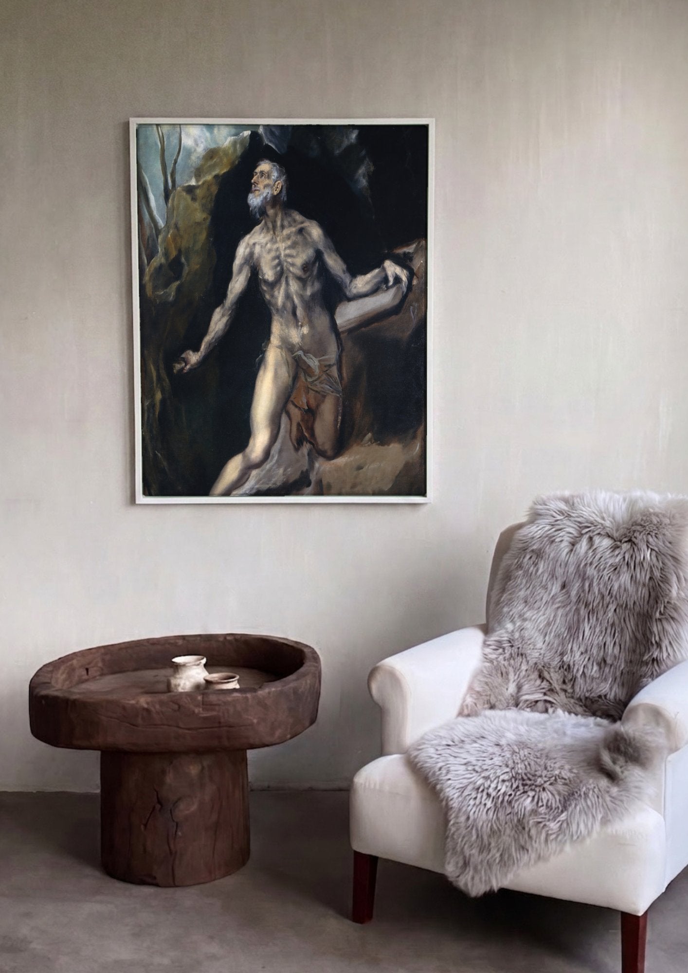 Quadro Decorativo São Jerônimo Penitente - El Greco em ambiente decorado