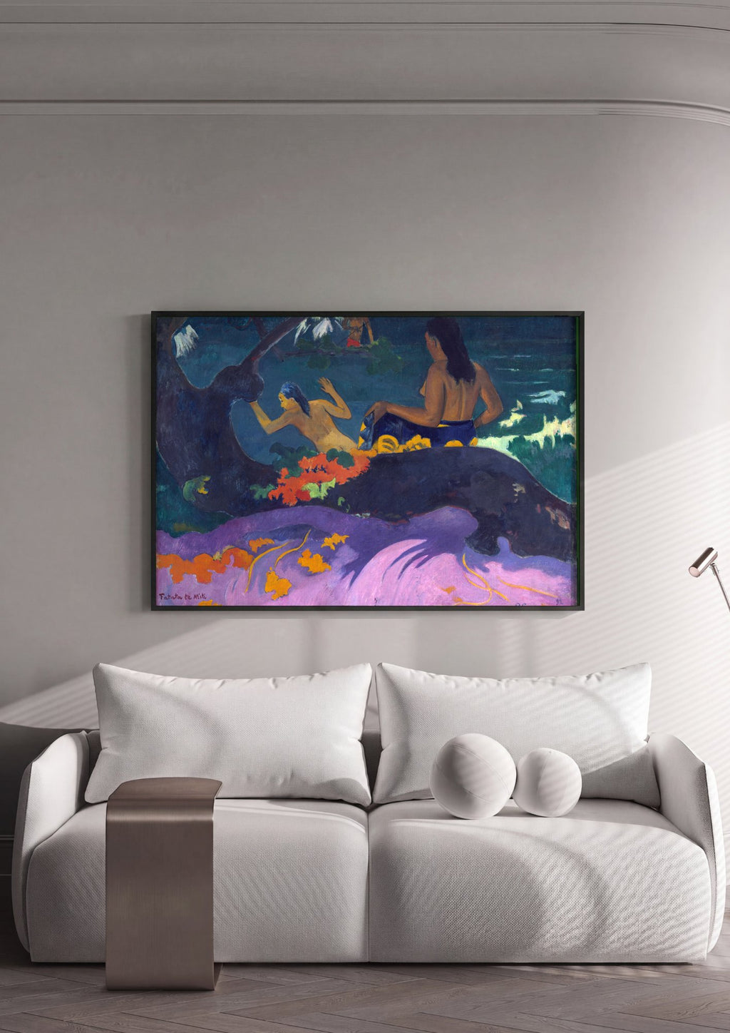 Quadro Decorativo Fatatua te Miti (Junto ao Mar) - Gauguin em ambiente decorado