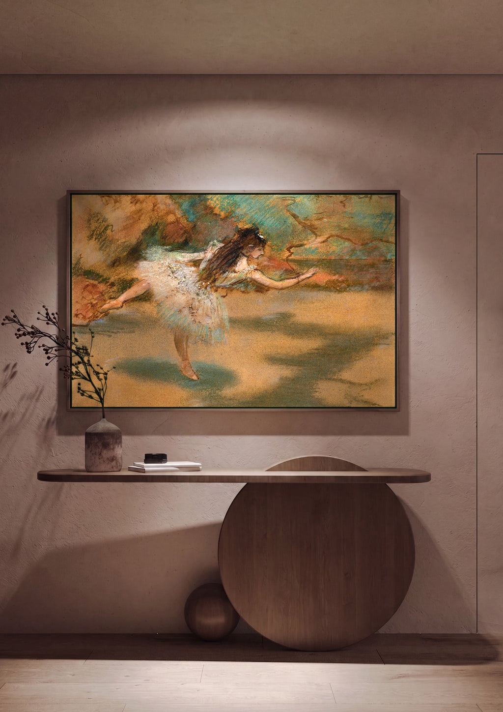 Quadro Decorativo Bailarina em Movimento - Degas em ambiente decorado